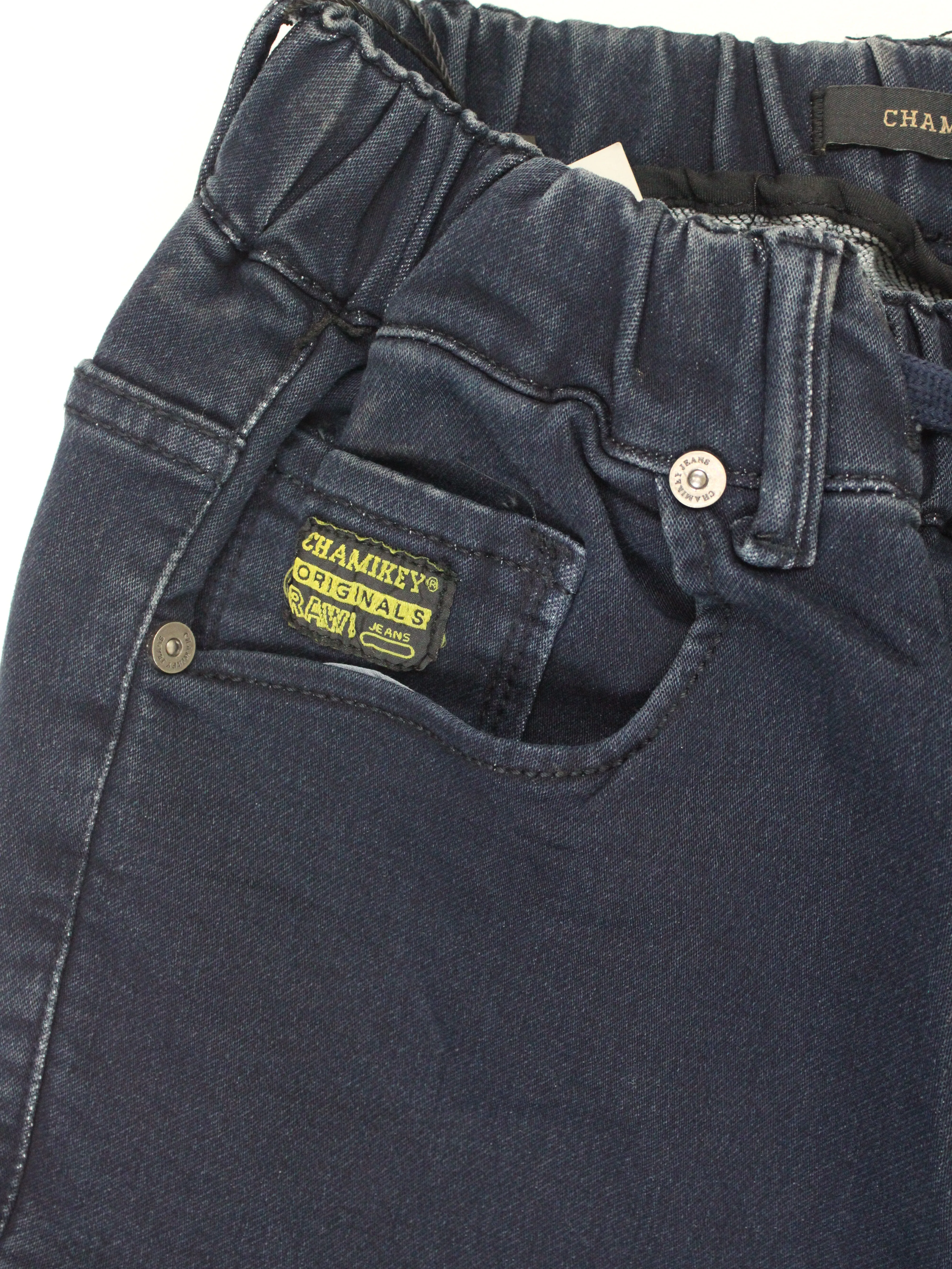 CHAMIKEY Navy Blue Drawstring Jeans