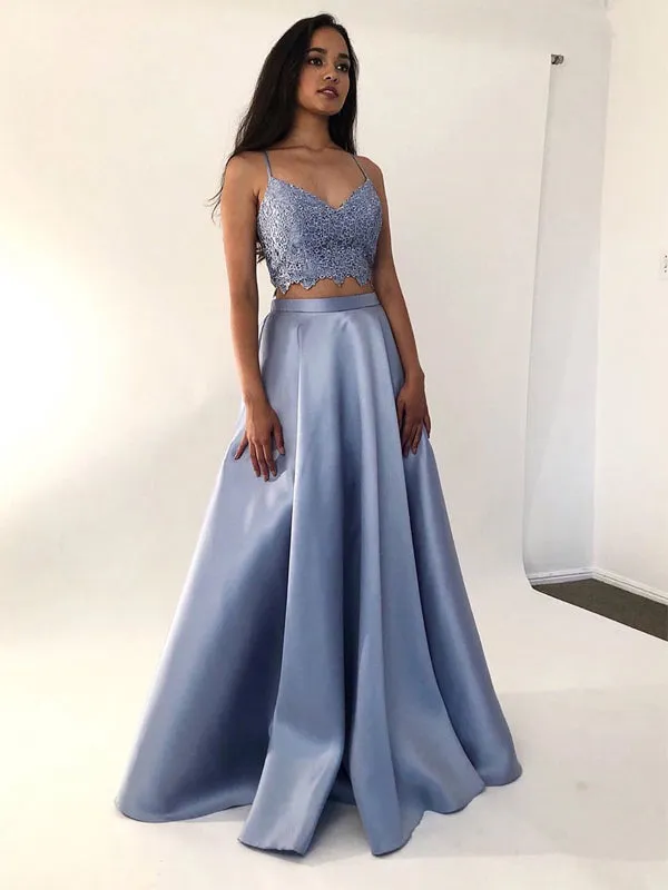 Cheap V-neck Two-piece Mermaid Sexy Evening Prom Dresses Online,PDY0118