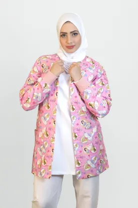 Cinderella Printed Scrub Jacket