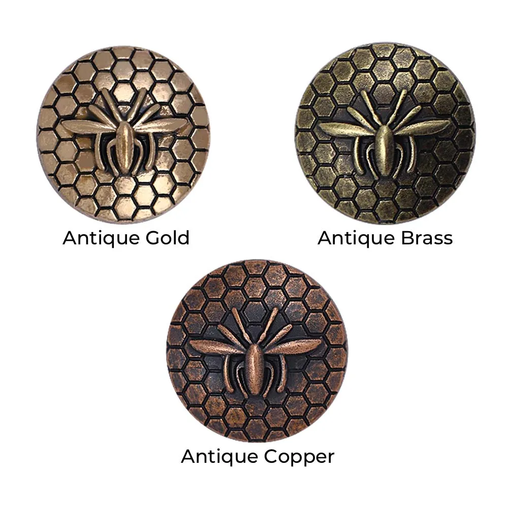 Classic Vintage Spider Design Shank Metal Buttons for Coats