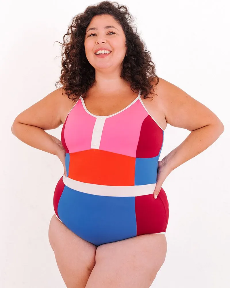 Color Block Classic One-Piece