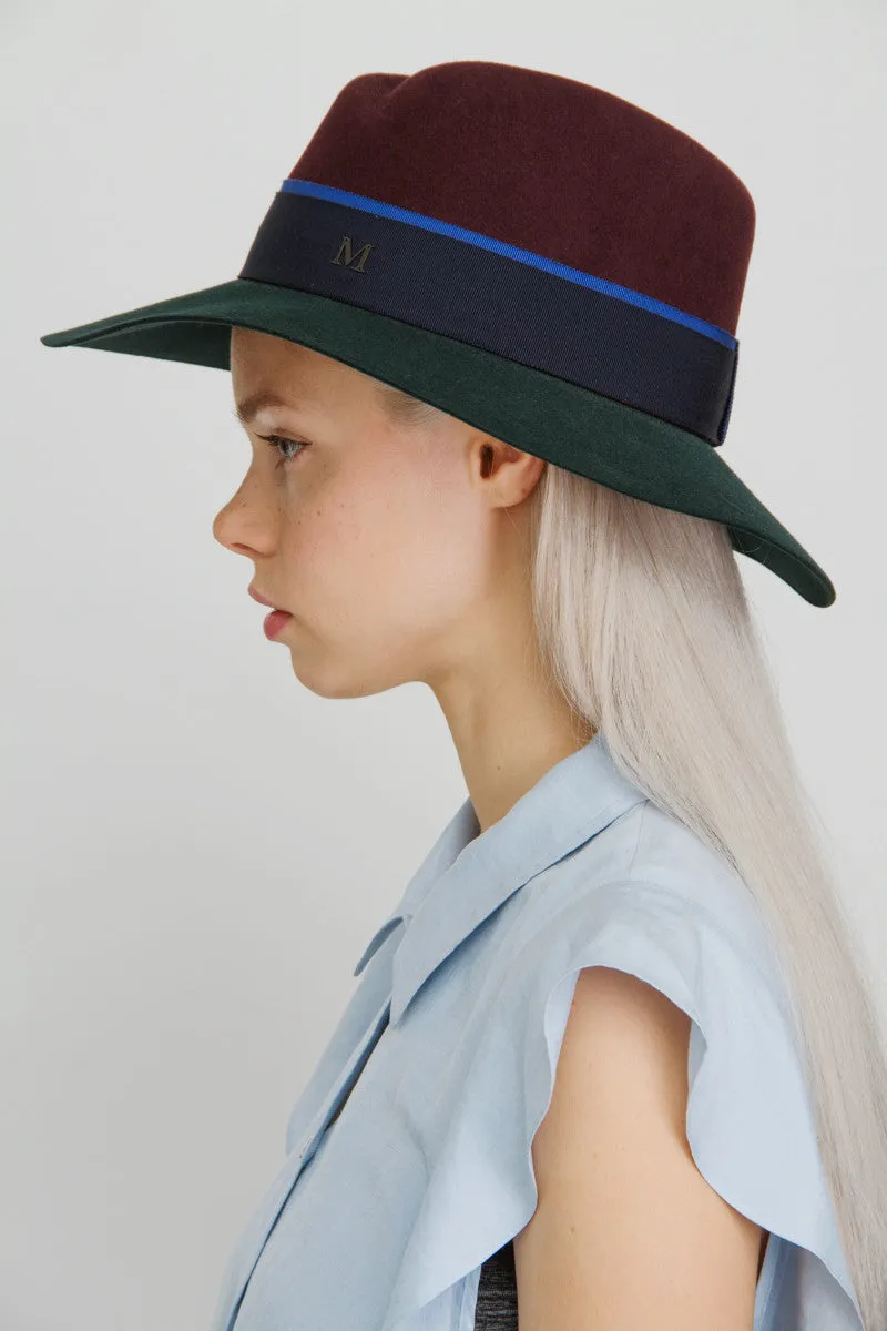 COLORBLOCK WIDE BRIM HAT