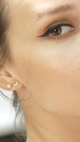 Comet Stud 18K Gold Vermeil