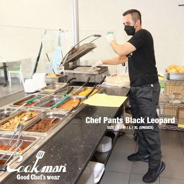 Cookman Chef Pants - Black Leopard