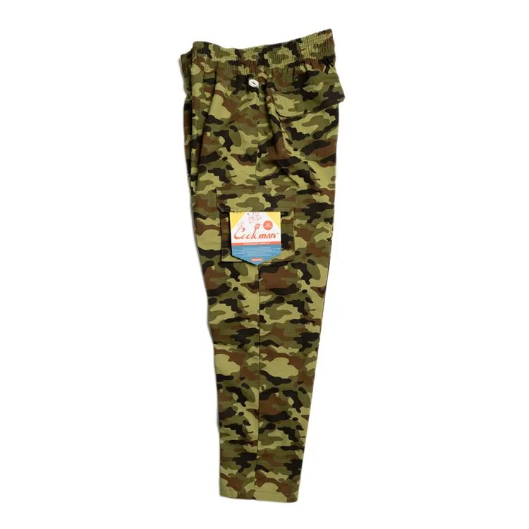 Ripstop Woodland Camo Green Cargo Chef Pants by Cookman: Durable and Stylish