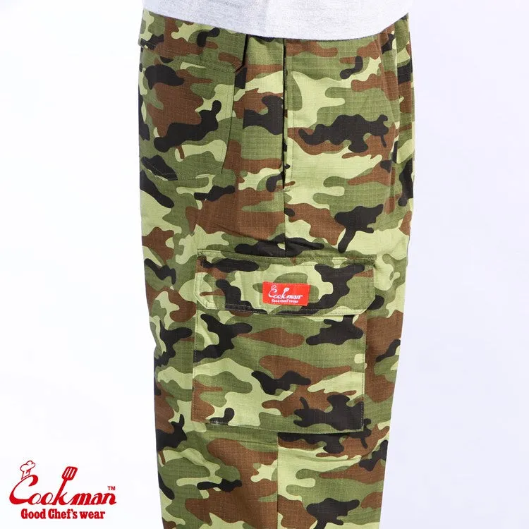 Ripstop Woodland Camo Green Cargo Chef Pants by Cookman: Durable and Stylish