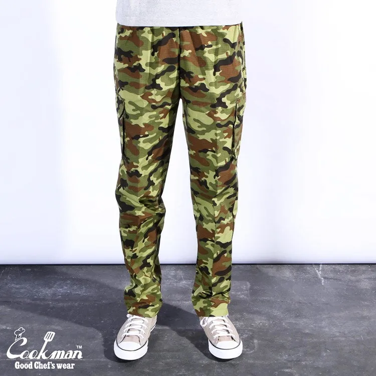 Ripstop Woodland Camo Green Cargo Chef Pants by Cookman: Durable and Stylish