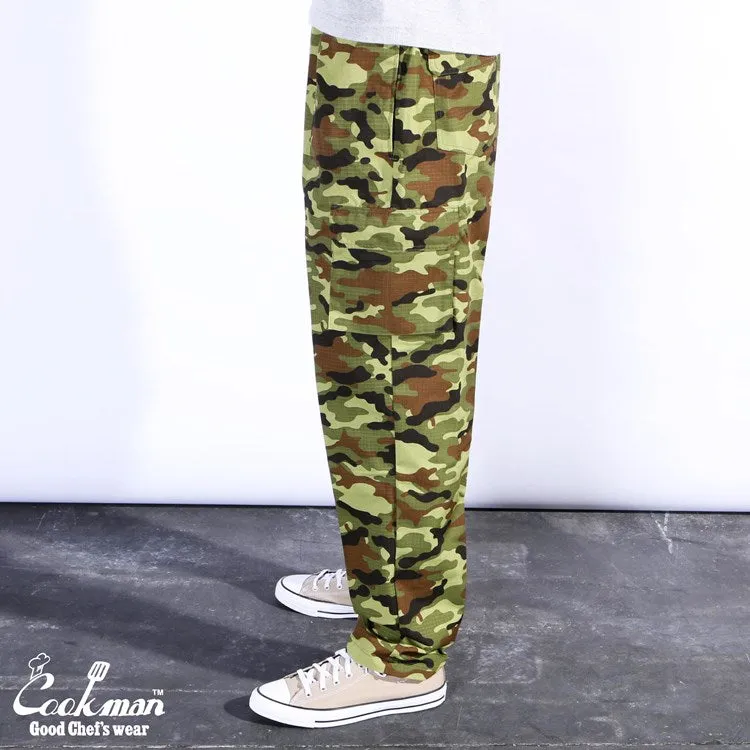 Ripstop Woodland Camo Green Cargo Chef Pants by Cookman: Durable and Stylish