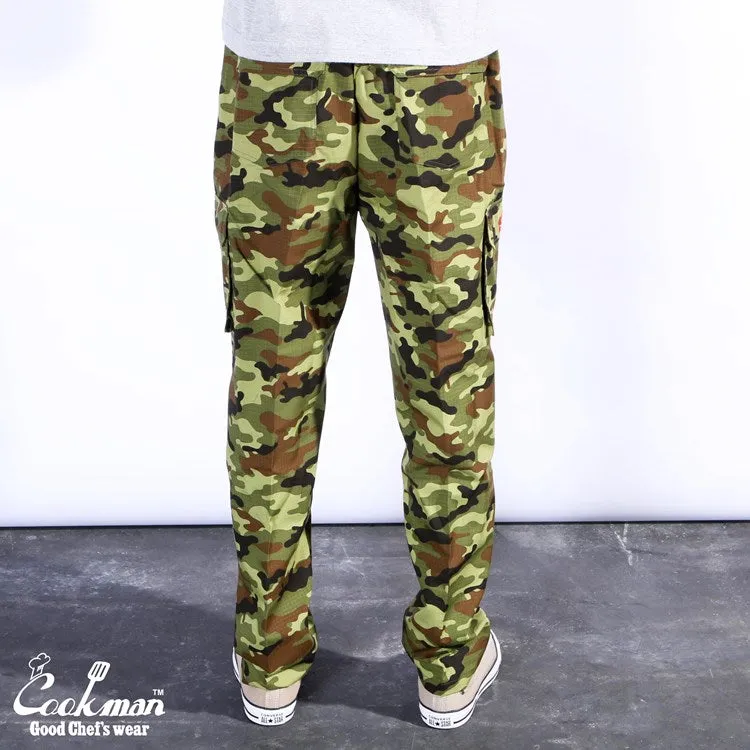 Ripstop Woodland Camo Green Cargo Chef Pants by Cookman: Durable and Stylish