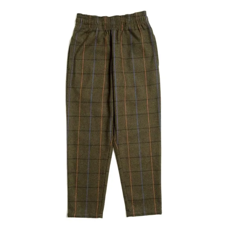 Cookman Chef Pants - Wool Mix Plaid : Olive Green