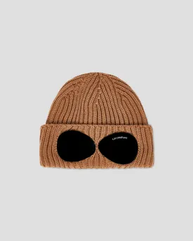 C.P. Company Merino Wool Goggle Beanie / Bronze Brown