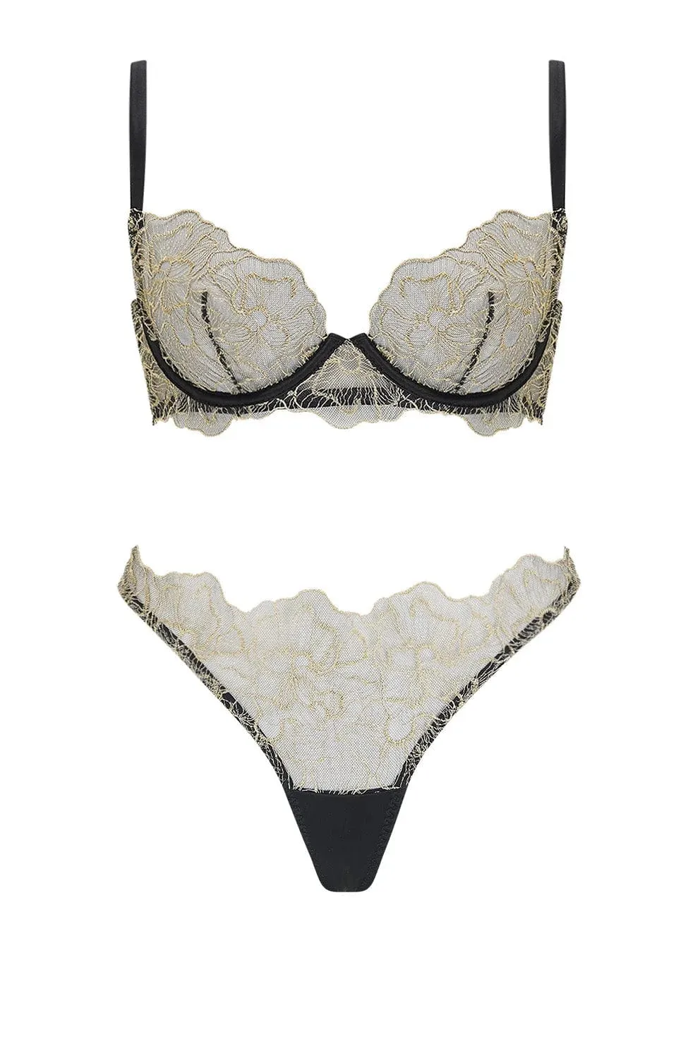 Damona Plunge Bra Set