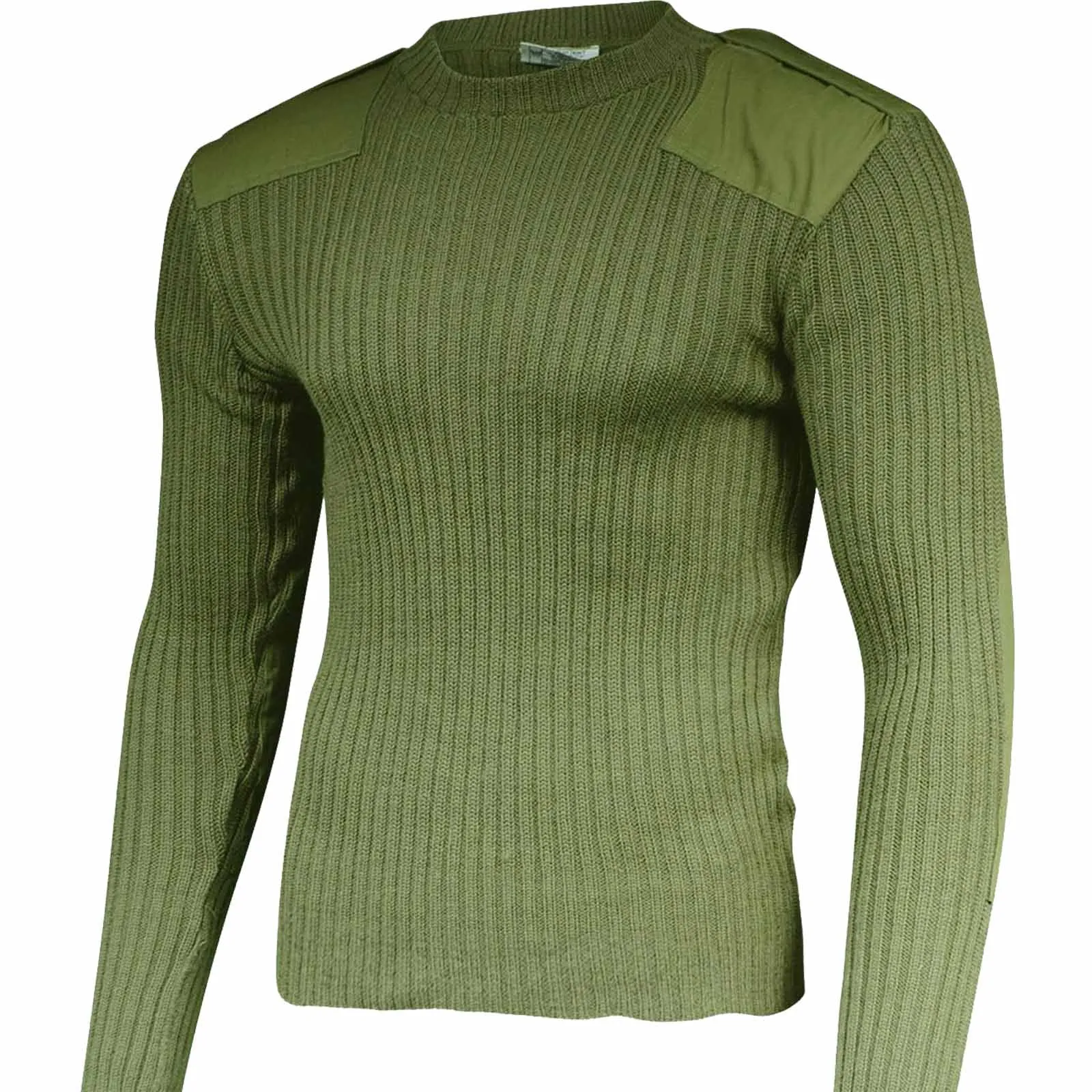 DISTRESSED Green Commando Wool Pullover