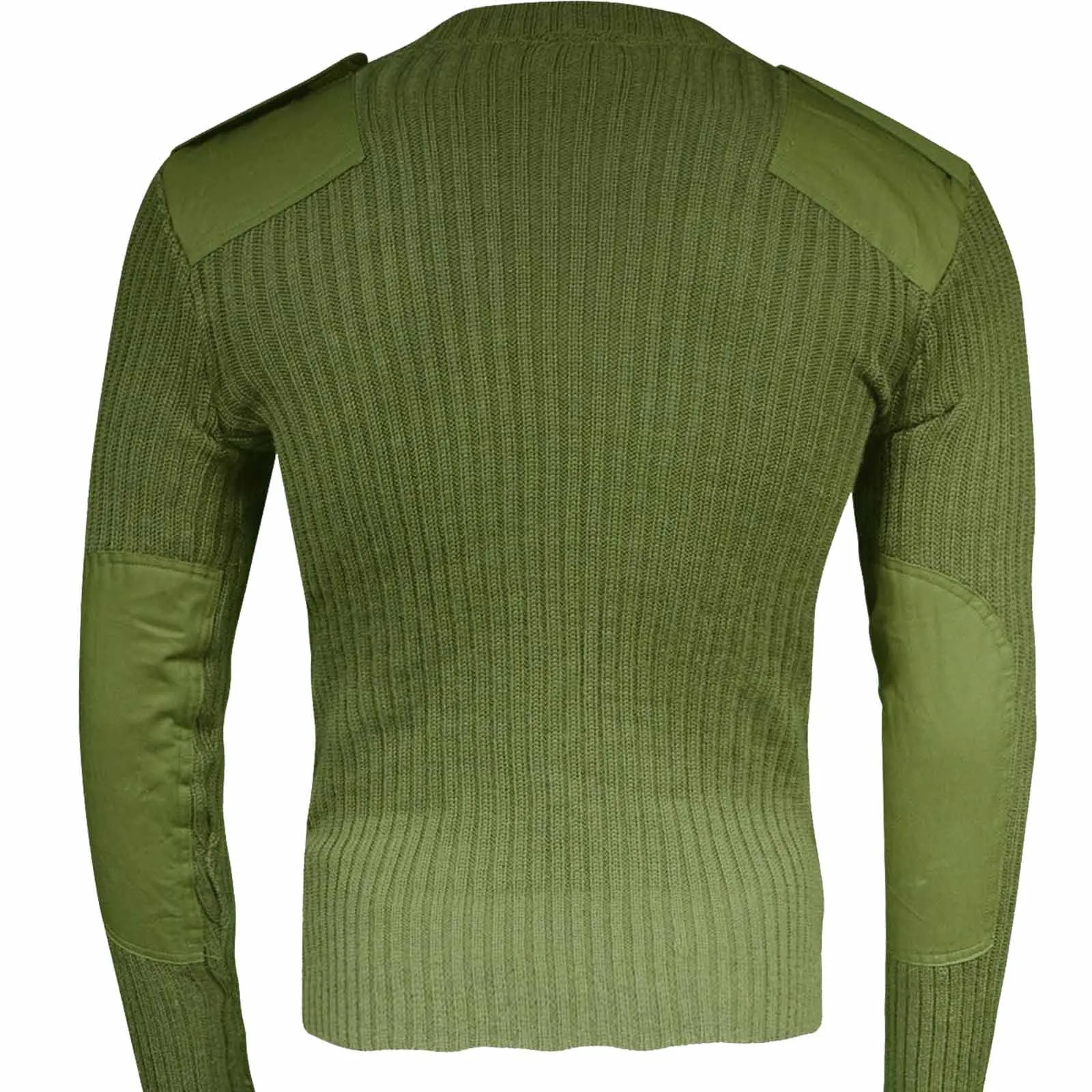 DISTRESSED Green Commando Wool Pullover