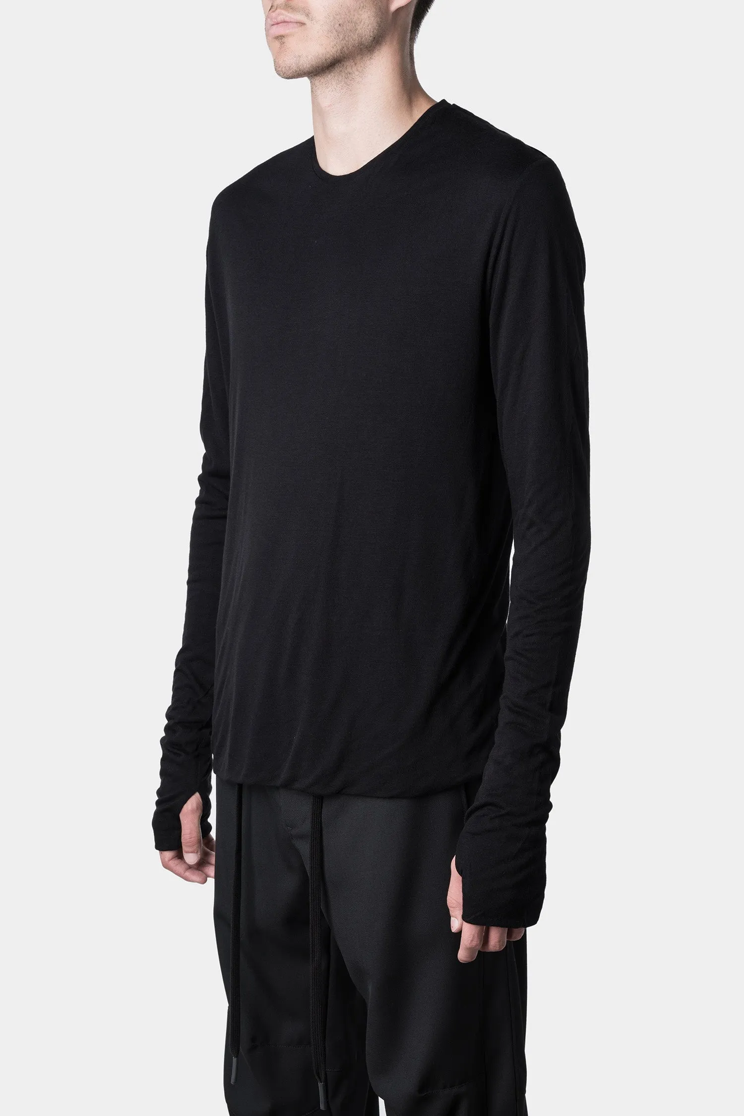 Double layer bamboo long sleeve tee