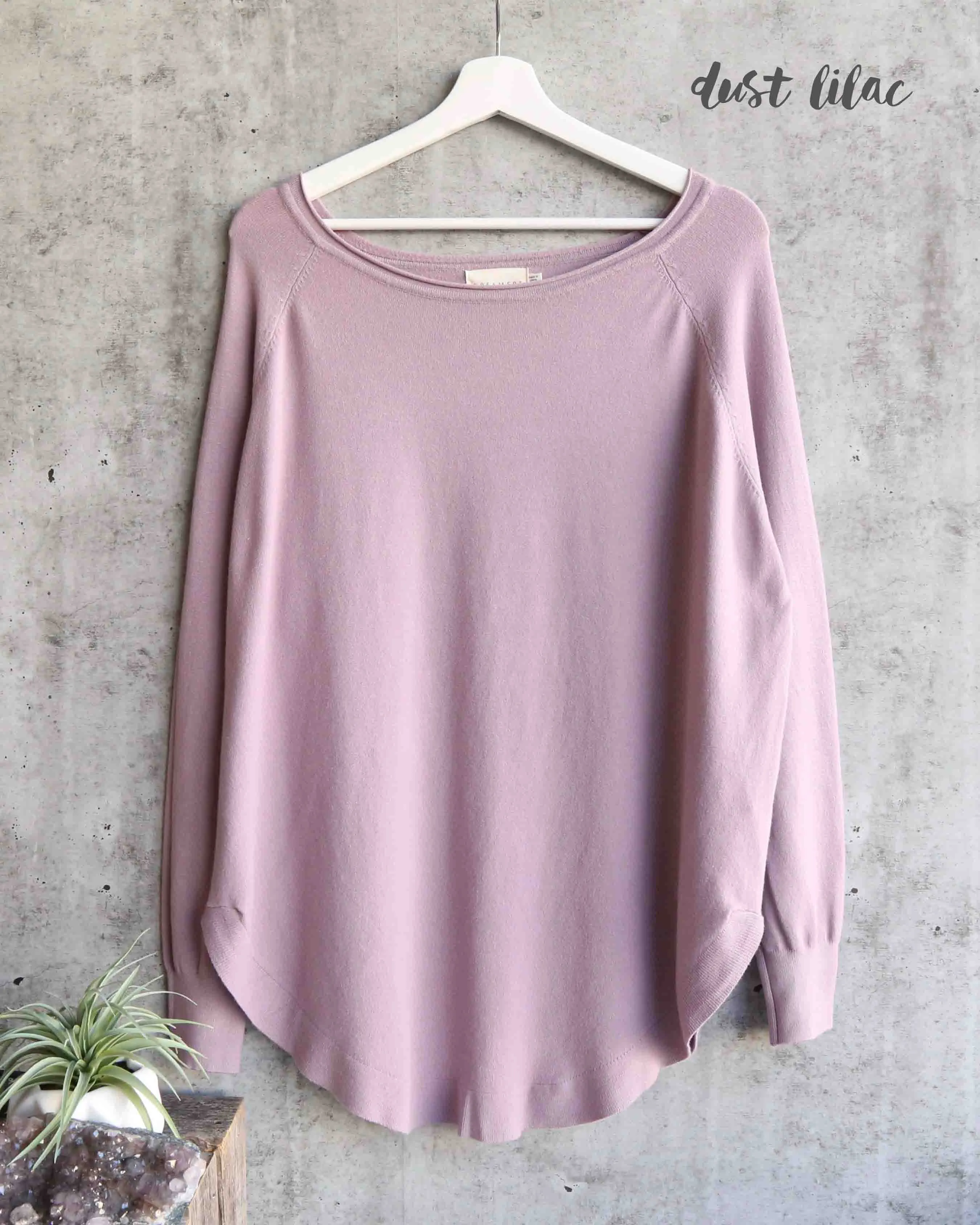 Dreamers - Shirttail Hem Sweater in More Colors