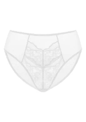 Enchante High-Rise White Lace Brief Underwear