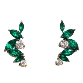 Eva Emerald Crawler Stud Earrings