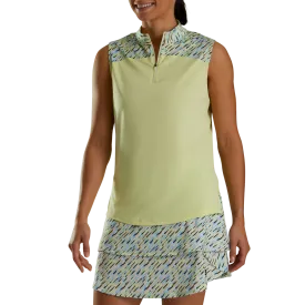 FootJoy Women's Sleeveless Color Block Polo- Yellow