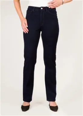 French Dressing Jeans Love Denim Petite Suzanne Straight Leg (Black, Indigo)