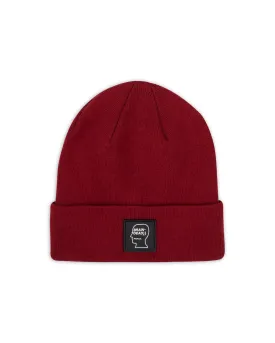 Fw22 Logo Head Wool Beanie - Maroon