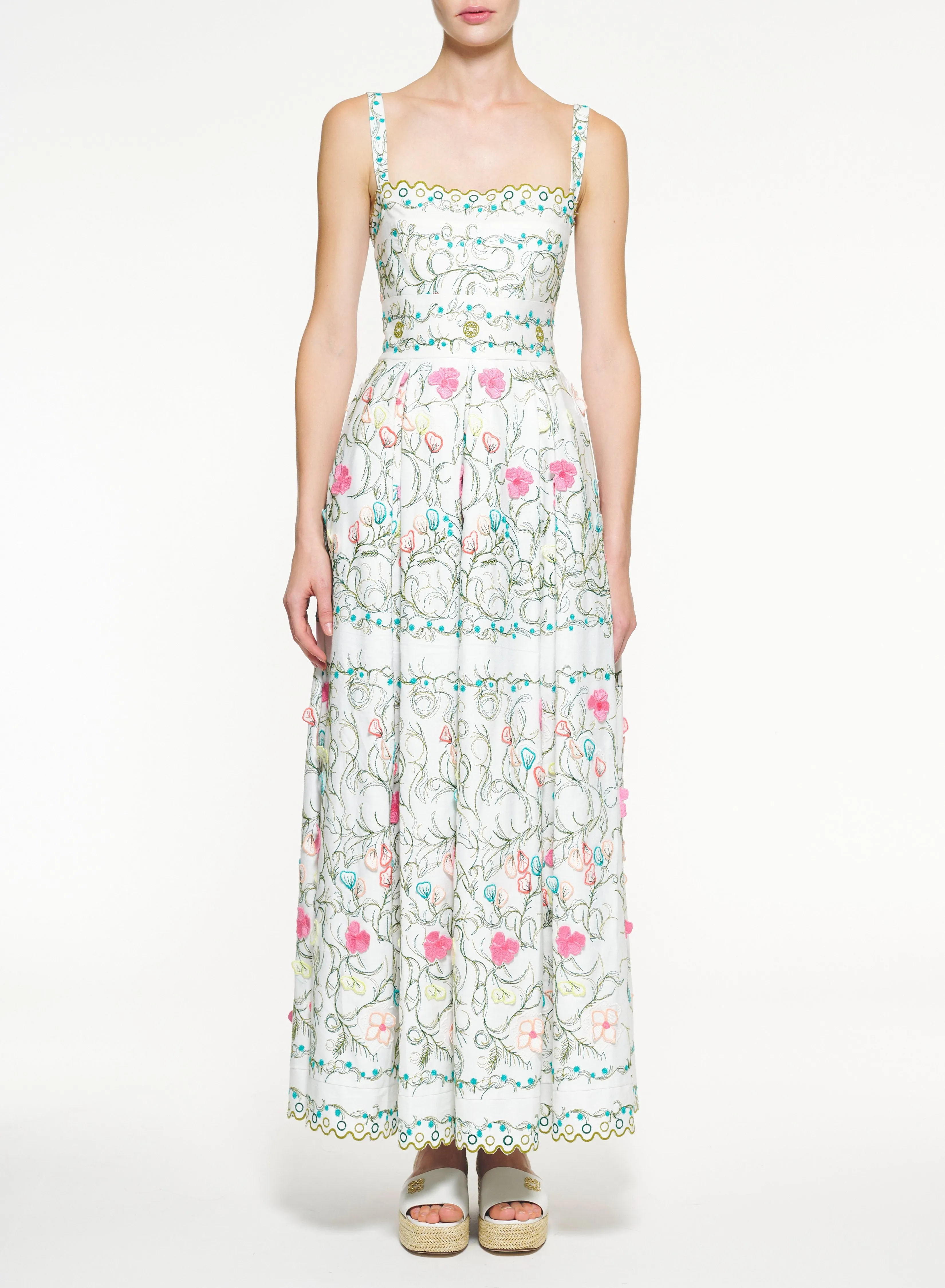 Garden Embroidered Cotton Dress