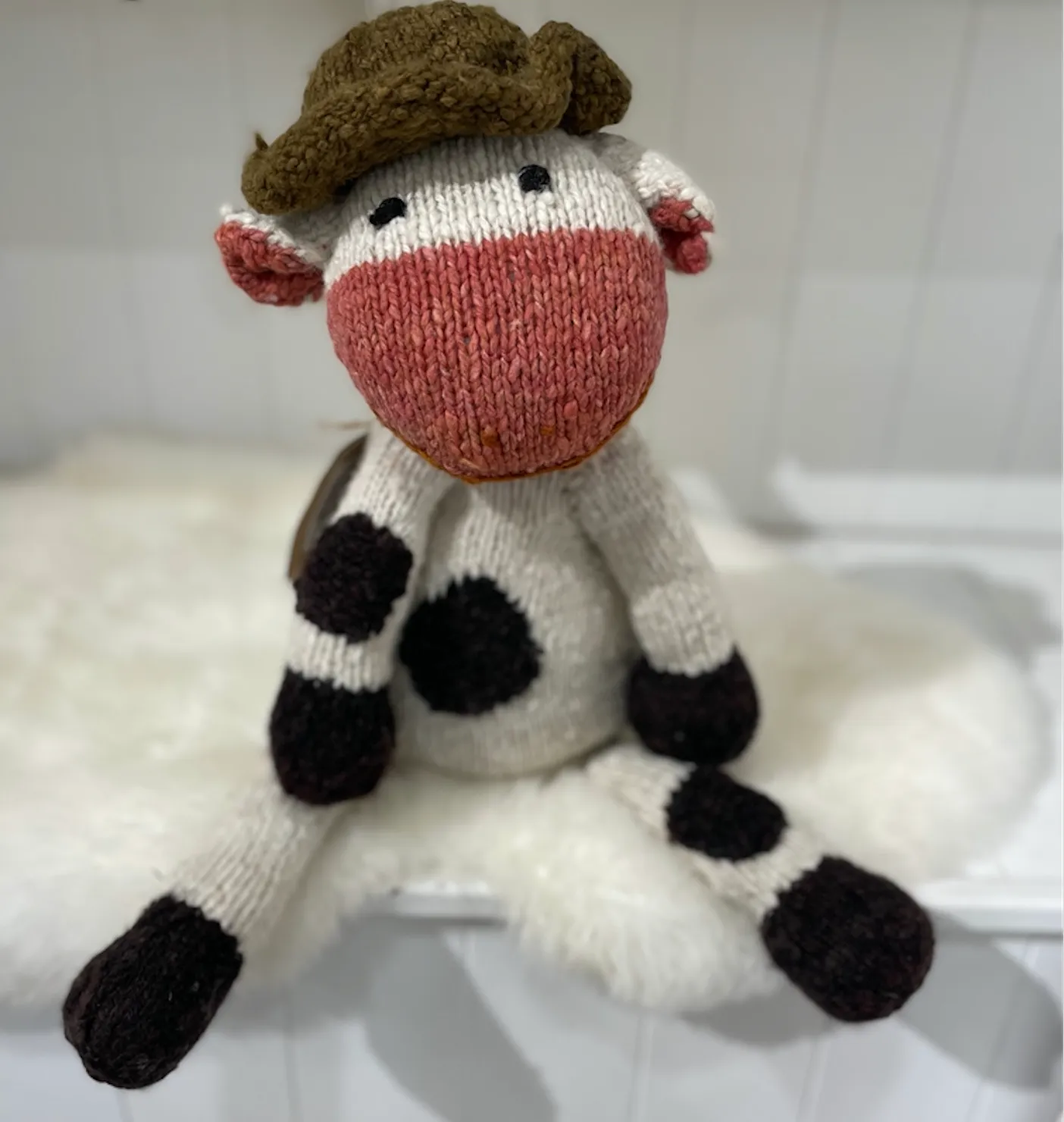 Hand Knitted Large Shamba Cow