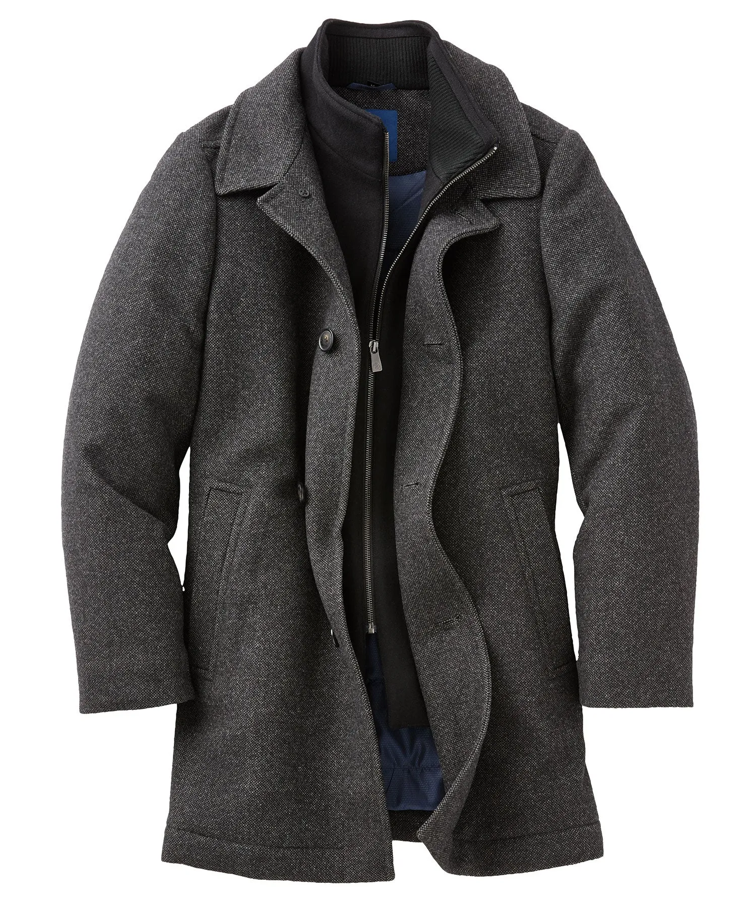 Hart Schaffner Marx Mens Wool Blend Macbeth Car Coat with Bib - Classic Warmth and Style for Winter