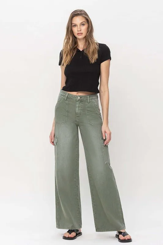 High Rise Utility Cargo Wide Pant