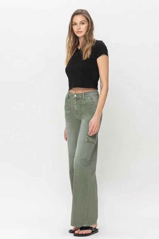 High Rise Utility Cargo Wide Pant