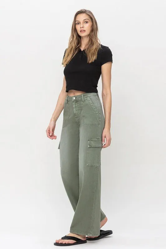 High Rise Utility Cargo Wide Pant