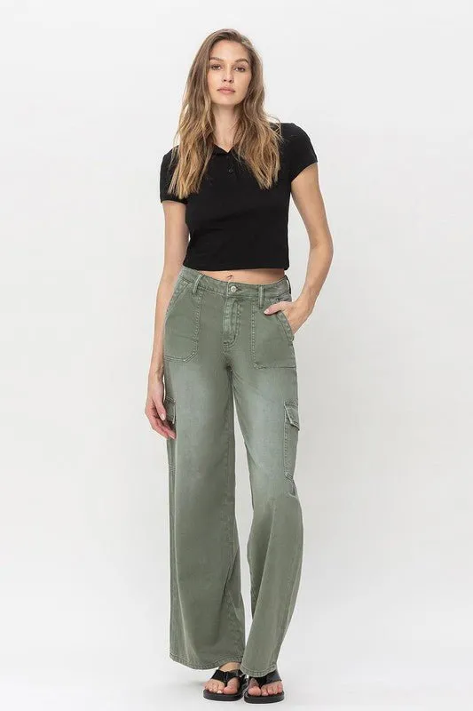 High Rise Utility Cargo Wide Pant