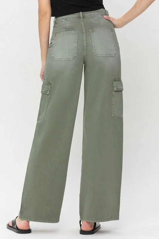 High Rise Utility Cargo Wide Pant