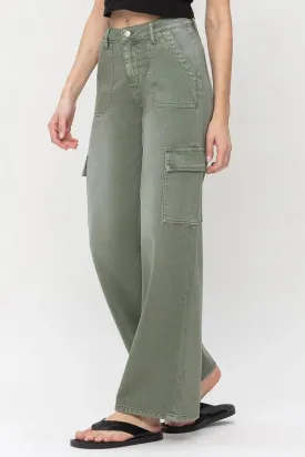 High Rise Utility Cargo Wide Pant