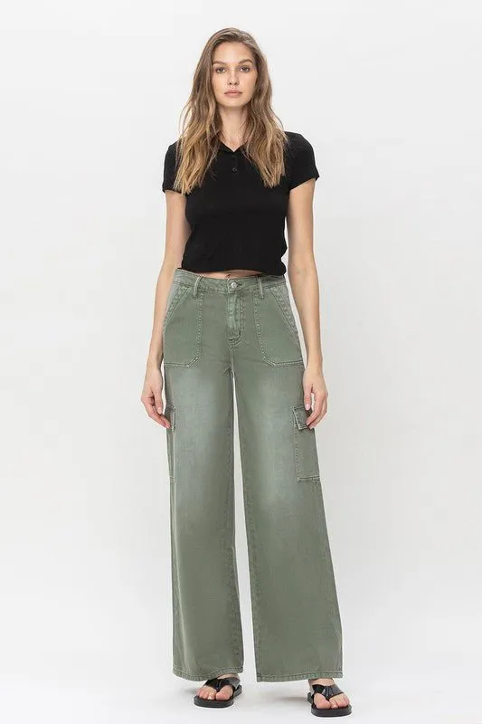 High Rise Utility Cargo Wide Pant