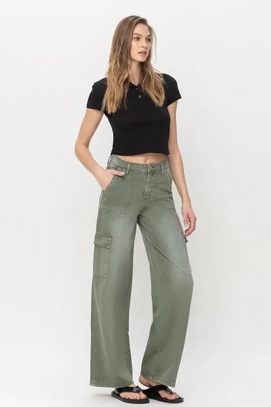 High Rise Utility Cargo Wide Pant