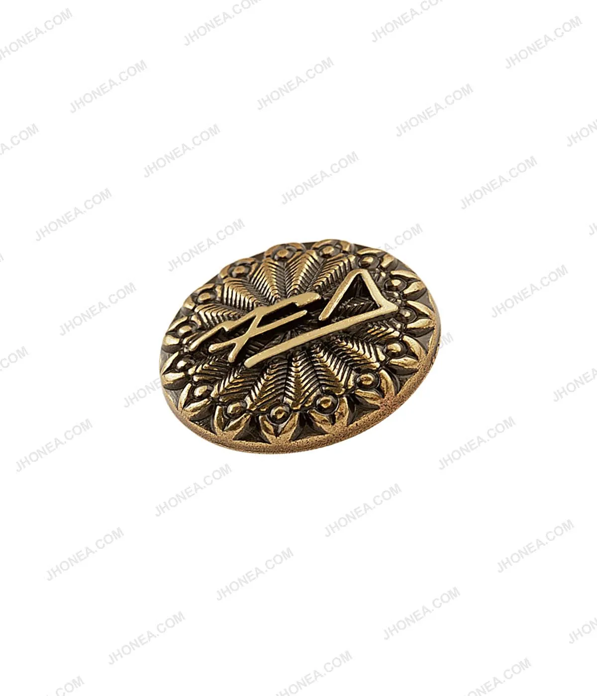 Antique Gold Metal Buttons in Indo-Western Style for Jackets