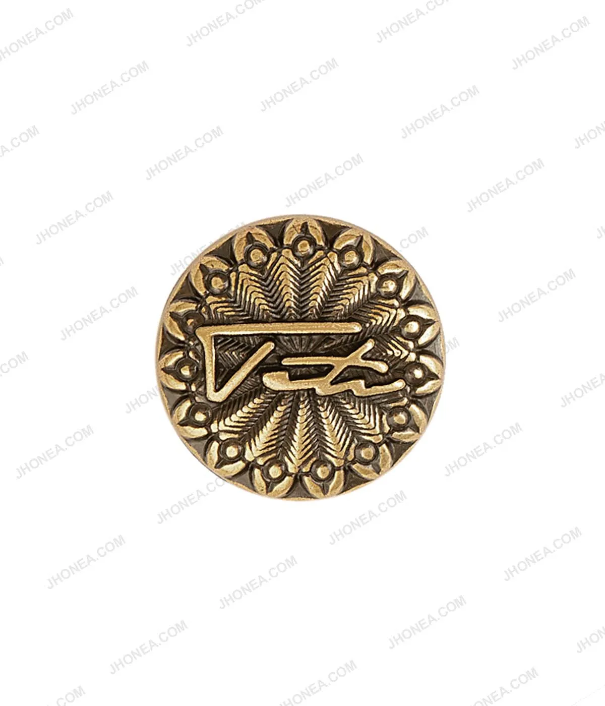 Antique Gold Metal Buttons in Indo-Western Style for Jackets