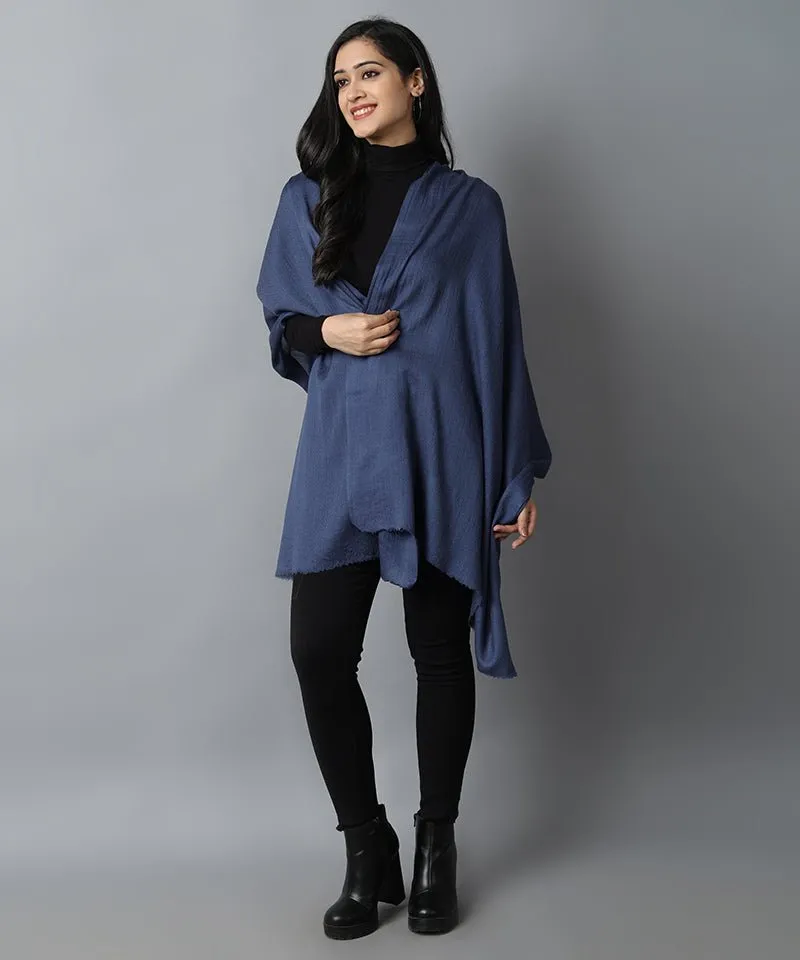 Ink Blue Cashmere-Pashmina Stole