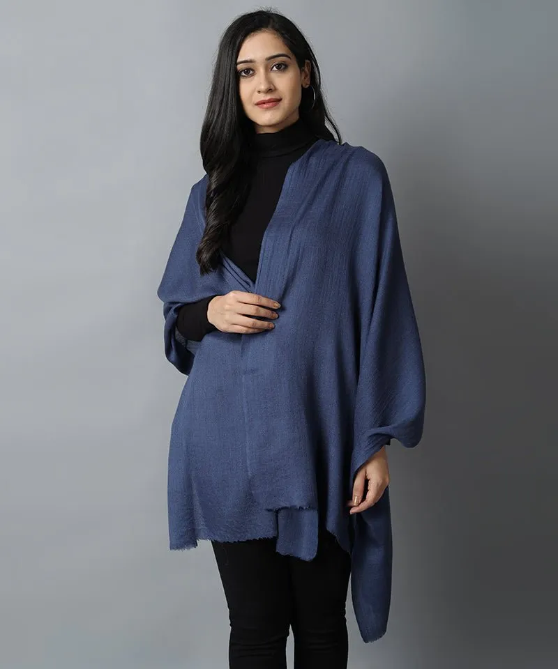 Ink Blue Cashmere-Pashmina Stole