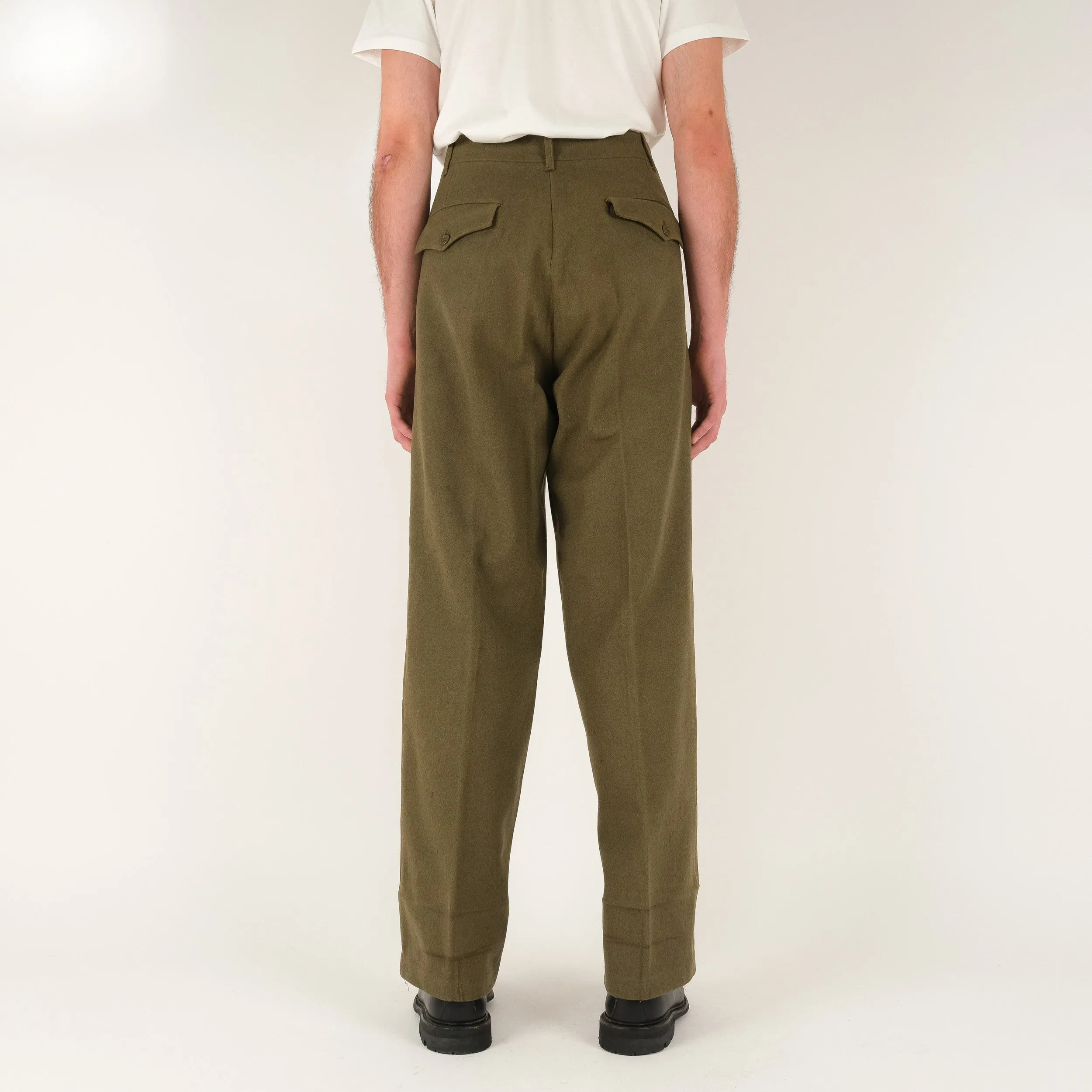 ITALIAN PLEATED WOOL PANTS