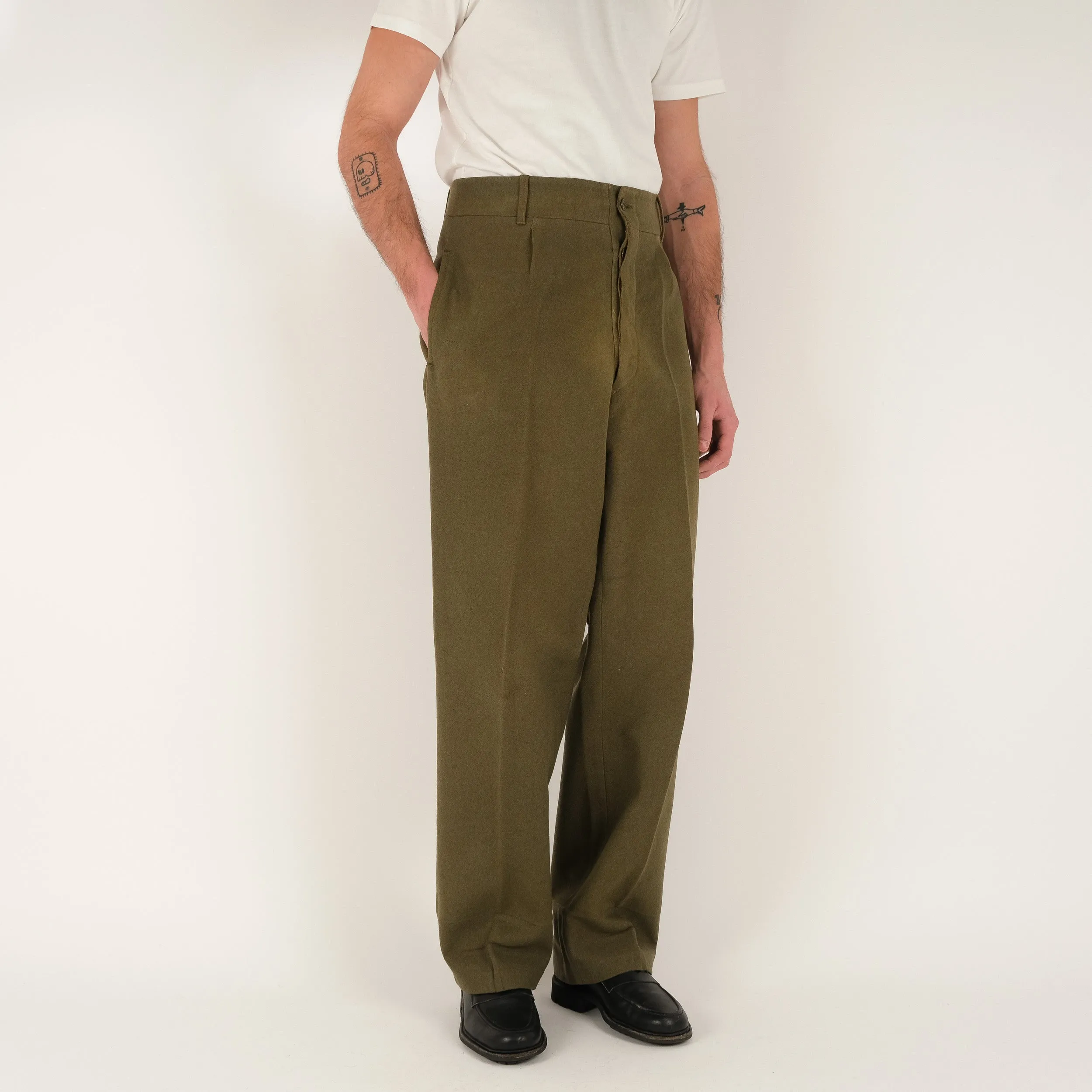 ITALIAN PLEATED WOOL PANTS