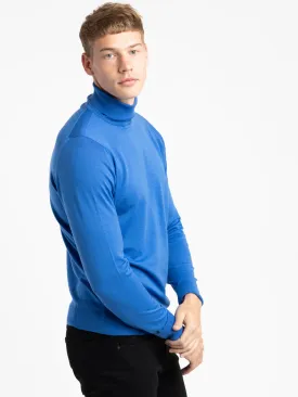 Jay Blue Wool Richards Roll-neck