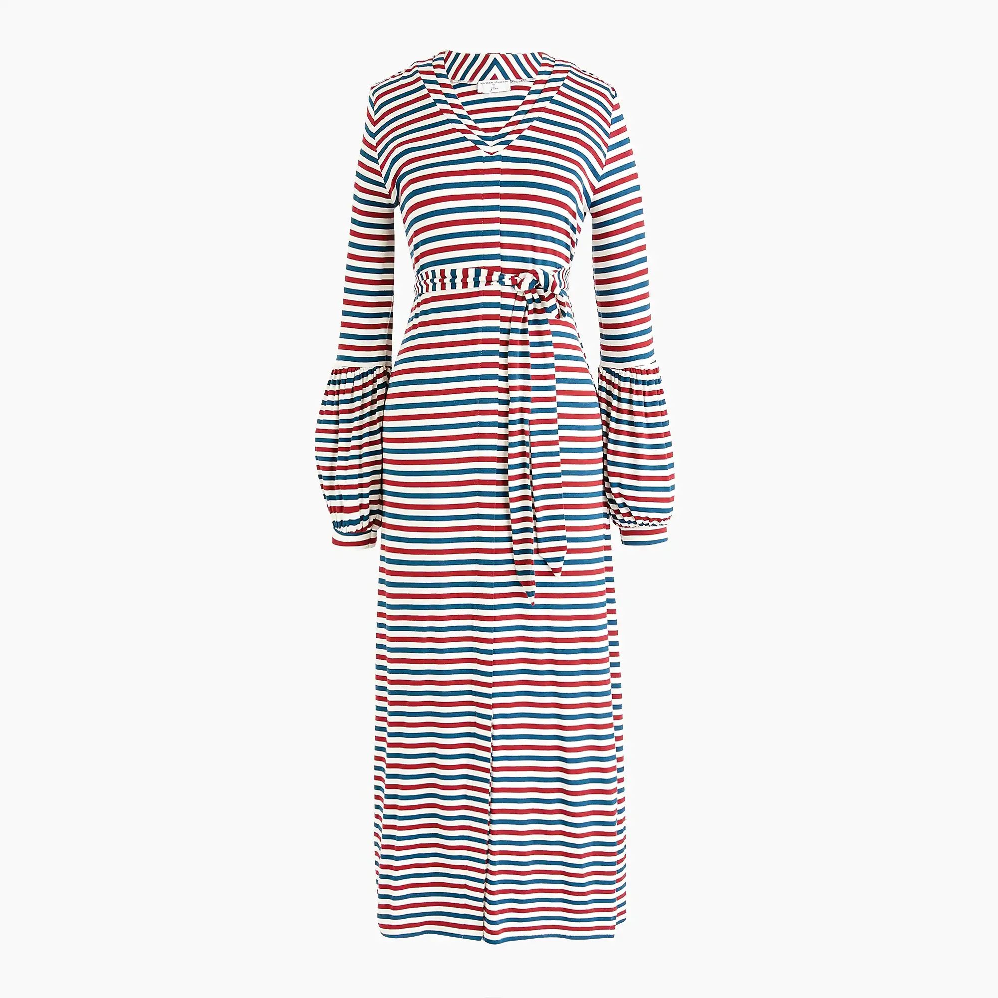 J.crew Universal Standard for J.Crew jersey long-sleeve maxi dress in stripe