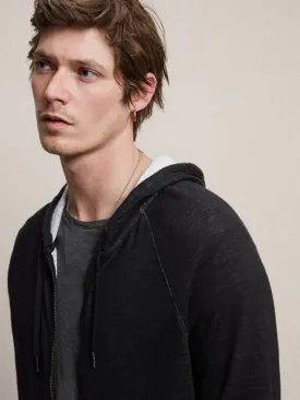 John Varvatos Plaited Hoody, Black