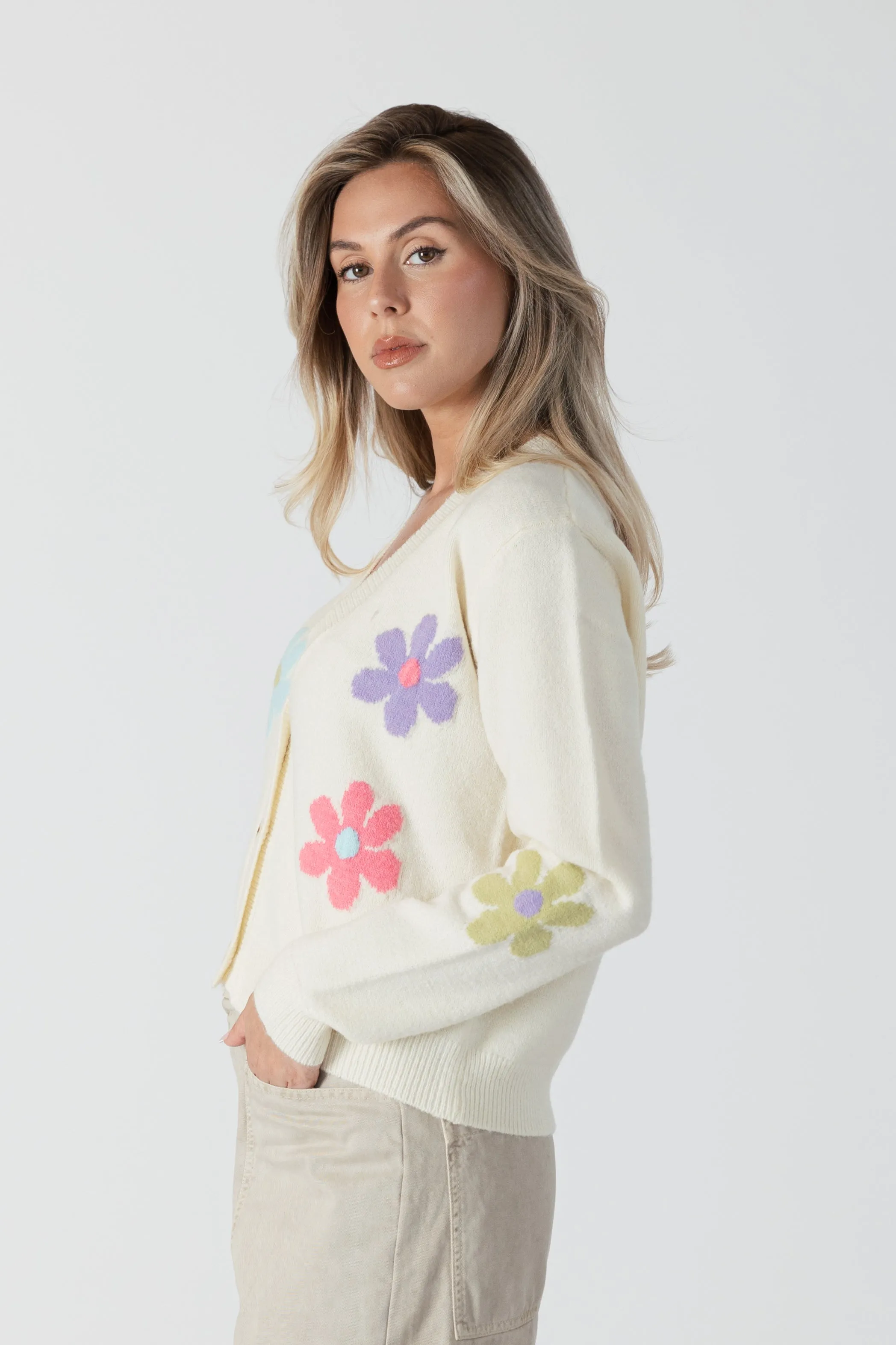 JOLENE FLOWER PRINT CARDI