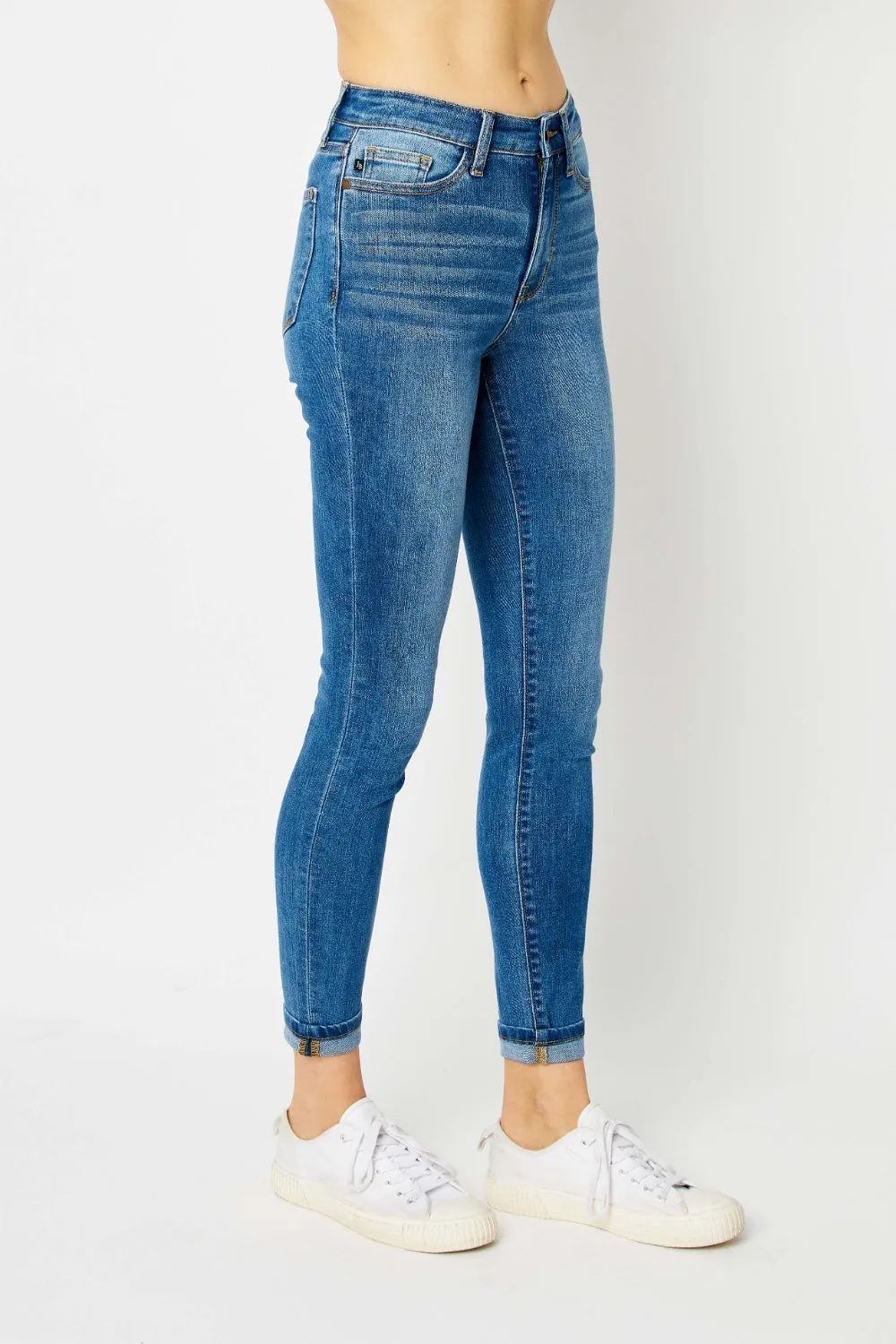 Judy Blue, Classic Cuffed Hem Skinny Jeans