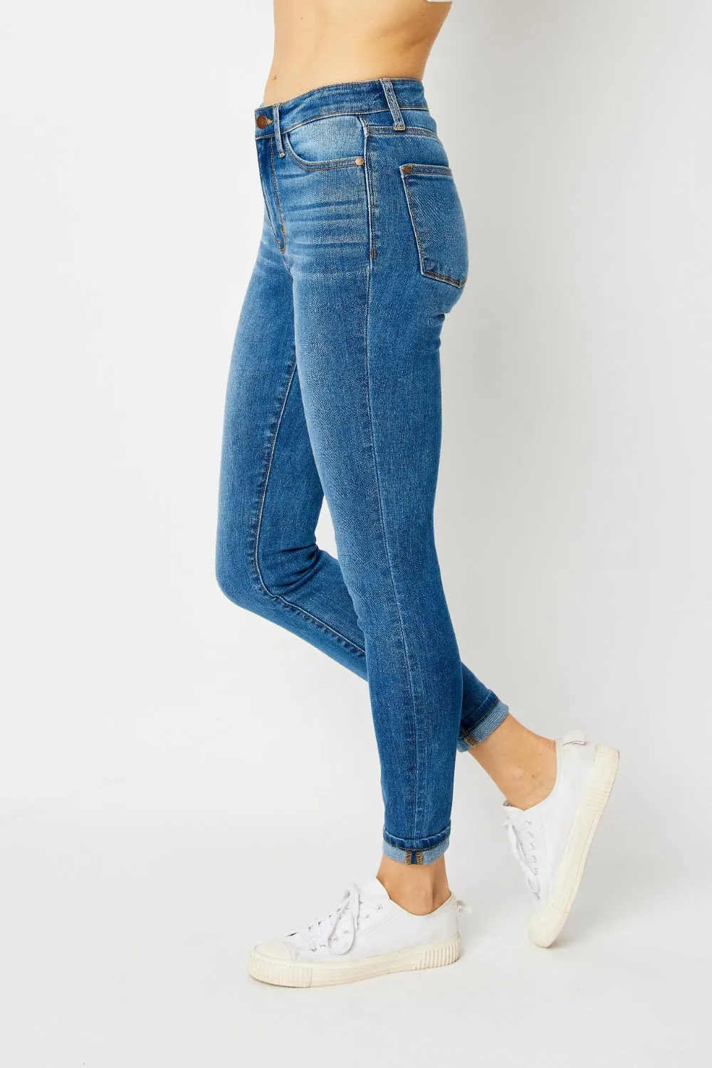 Judy Blue, Classic Cuffed Hem Skinny Jeans