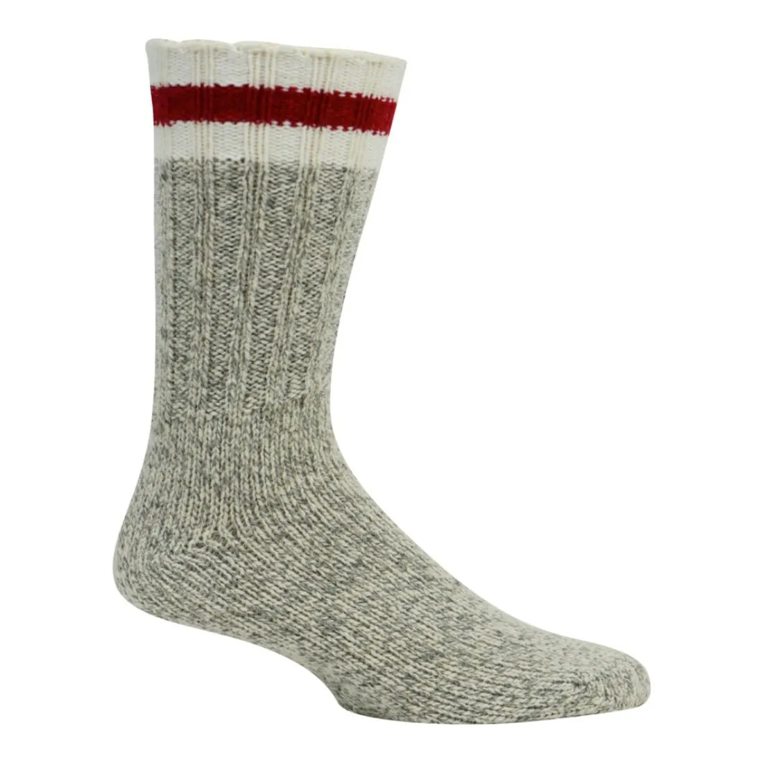 Kodiak Men's Merino Wool Blend Work Socks - Grey/Red