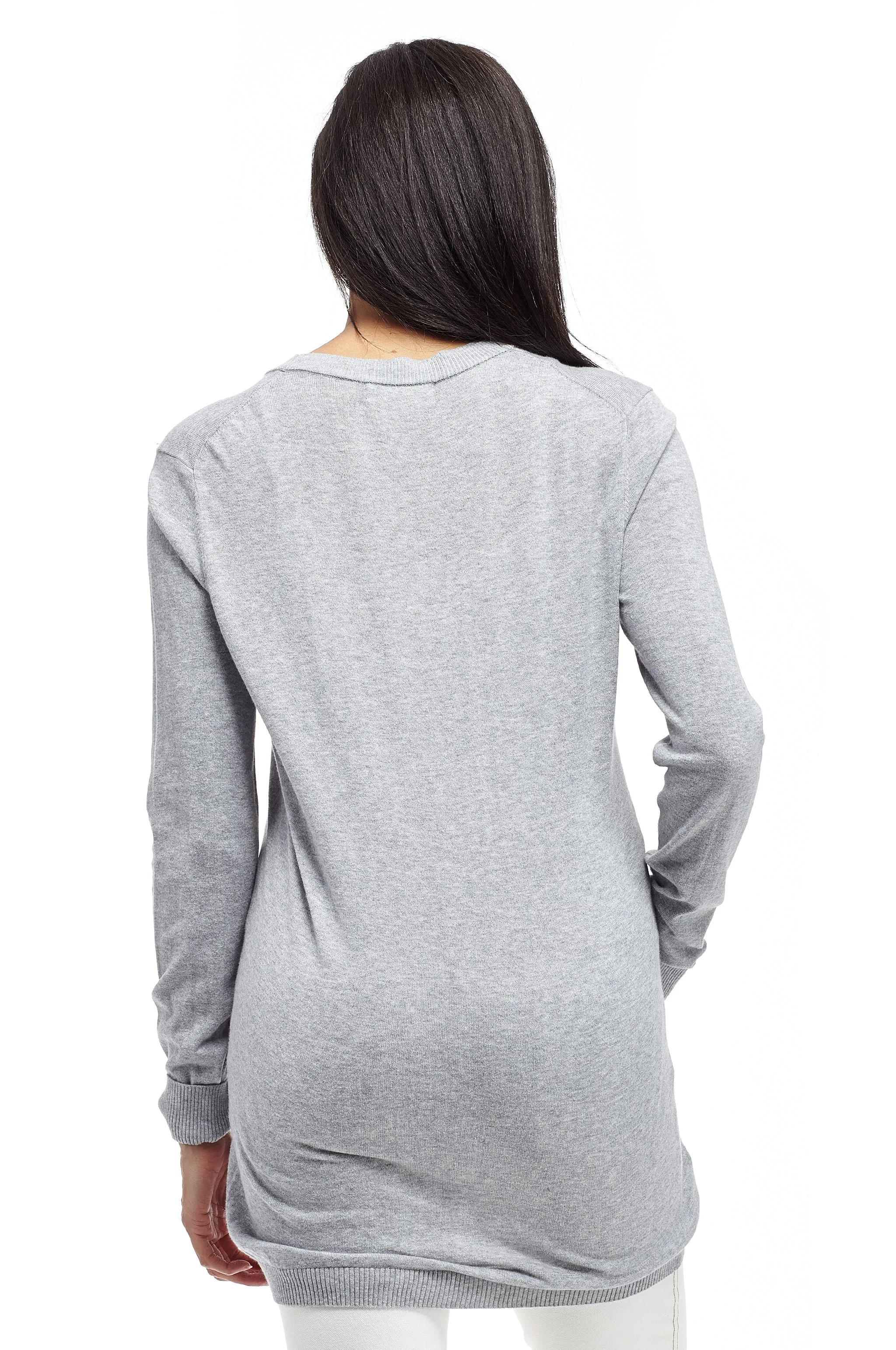 La Cera Long Sleeve Boyfriend Cardigan - Plus Size